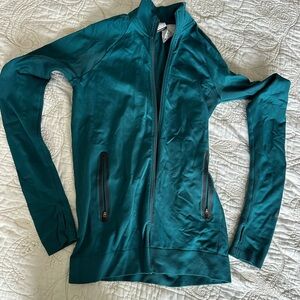 Blue Nike Zip Up Hoodie with thumb slits